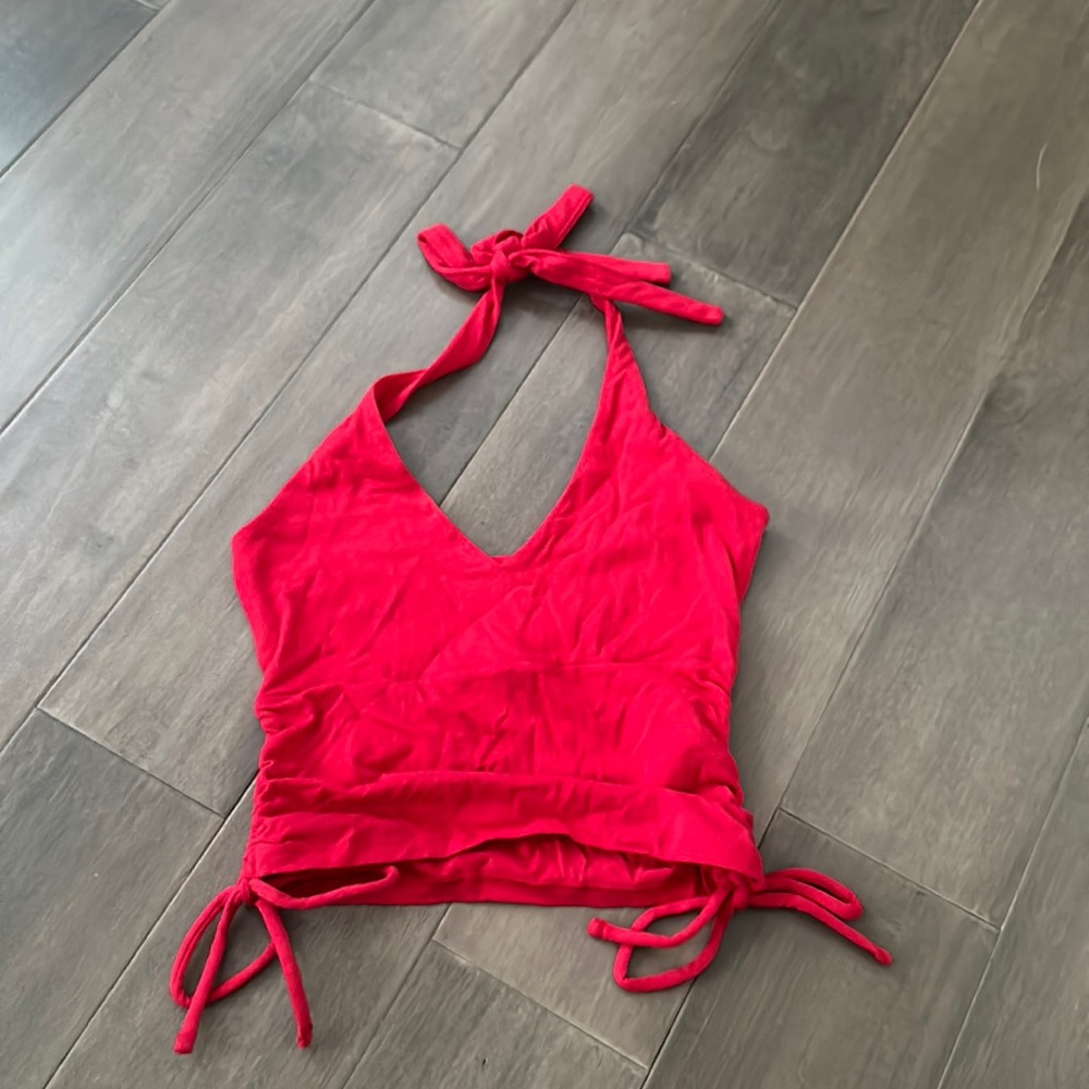 Red Hollister Halter tank top